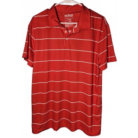 urban pipeline Other - Urban Pipeline Men's Red Striped Polo Shirt Large Work Casual Sporty Style